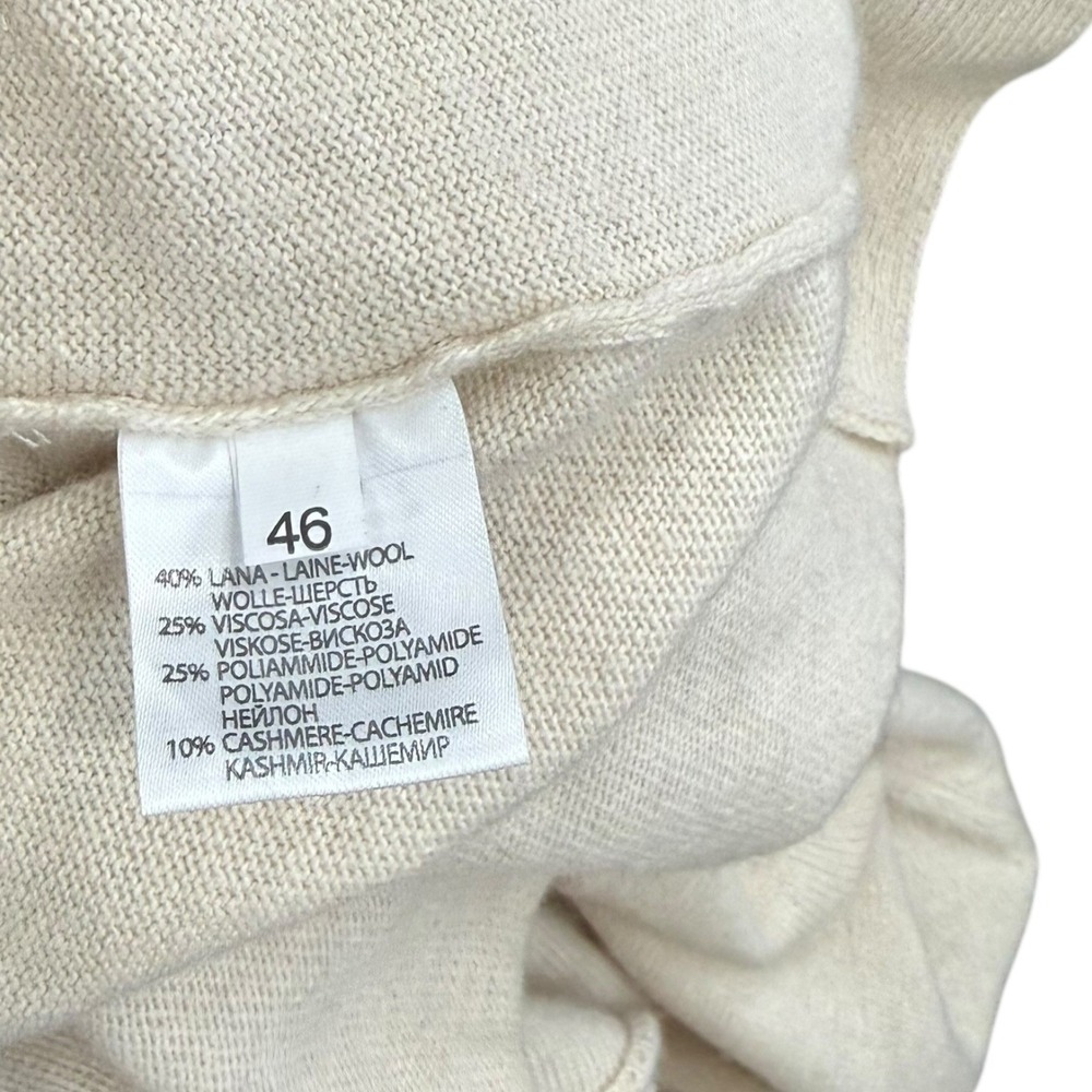Nude Brand Knit Turtleneck Sweater Oversized Italian 46 XL Wool Cashmere Blend - Picture 10 of 12